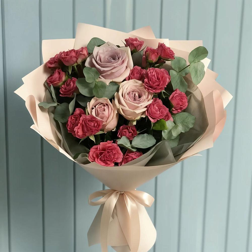 Букет цветов из: Гвоздики и Розы в Красногвардейском
