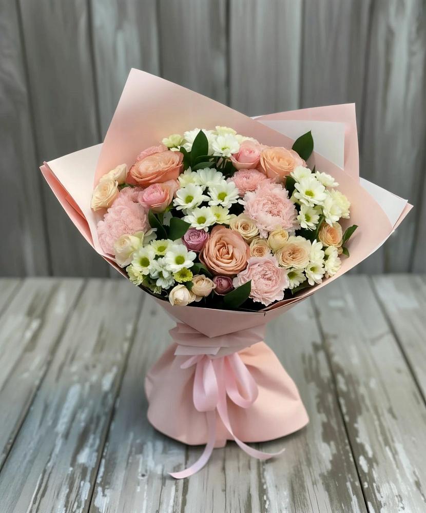 Букет цветов из: Гвоздики, Розы и Хризантемы в Красногвардейском