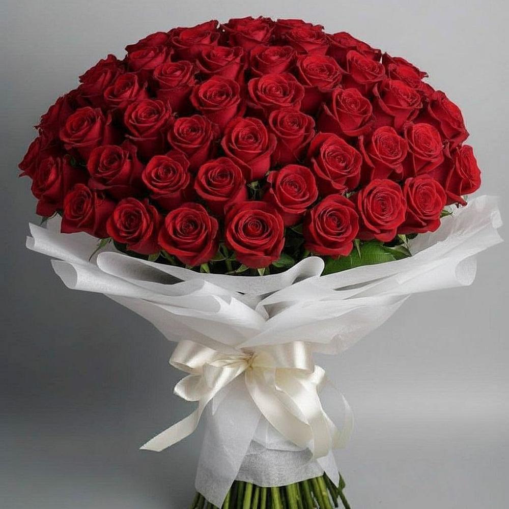 Букет 101 Красная роза Блэк Мэджик в Красногвардейском