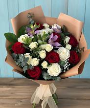 Букет цветов из:  Розы и Альстромерии в Красногвардейском