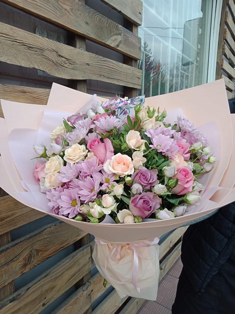 Букет цветов из: Розы и Хризантемы в Красногвардейском