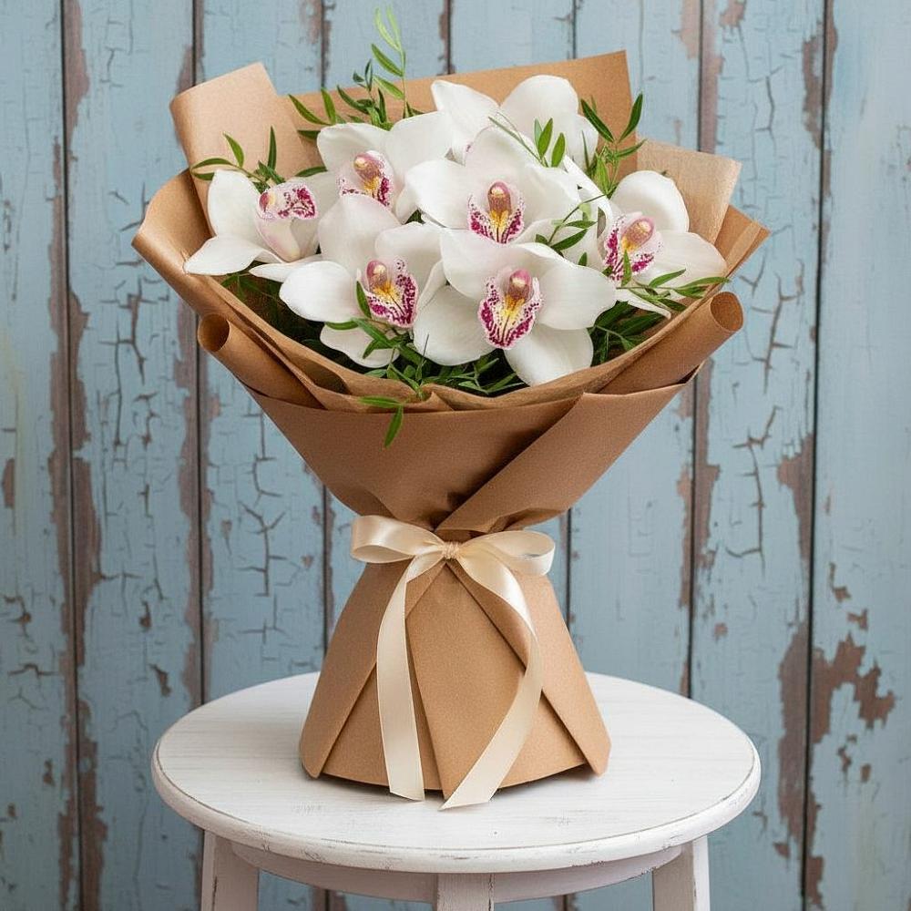 Букет цветов из: Орхидеи и Розы в Красногвардейском