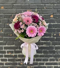 Букет цветов из:  Герберы и Хризантемы в Красногвардейском