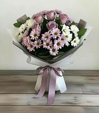 Букет цветов из:  Хризантемы и Розы в Красногвардейском
