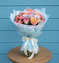 Букет цветов из:  Хризантемы и Розы в Красногвардейском