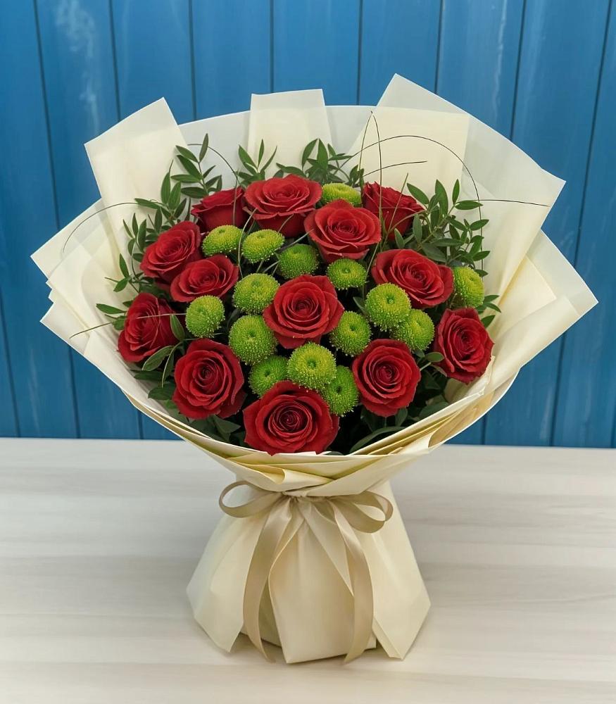 Букет цветов из: Розы и Хризантемы в Красногвардейском