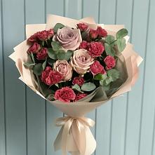 Букет цветов из:  Гвоздики и Розы в Красногвардейском