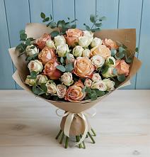 Букет цветов из:  Альстромерии и Розы #REPLACE_PRED# Красногвардейском